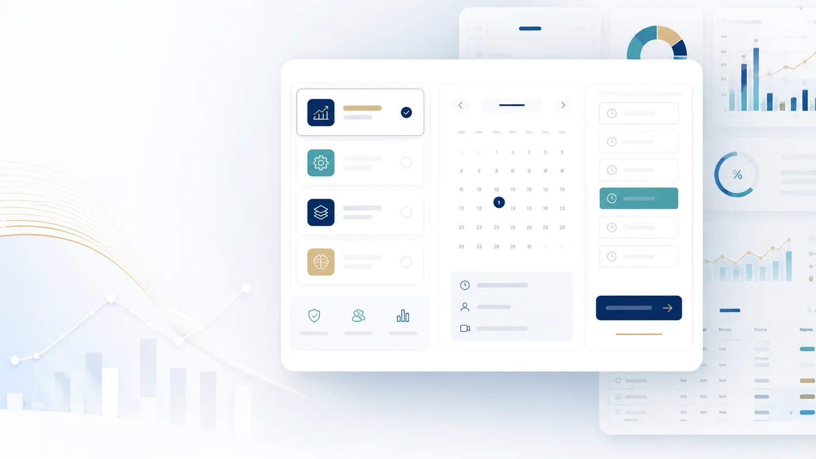 Premium booking and consultation scheduling interface