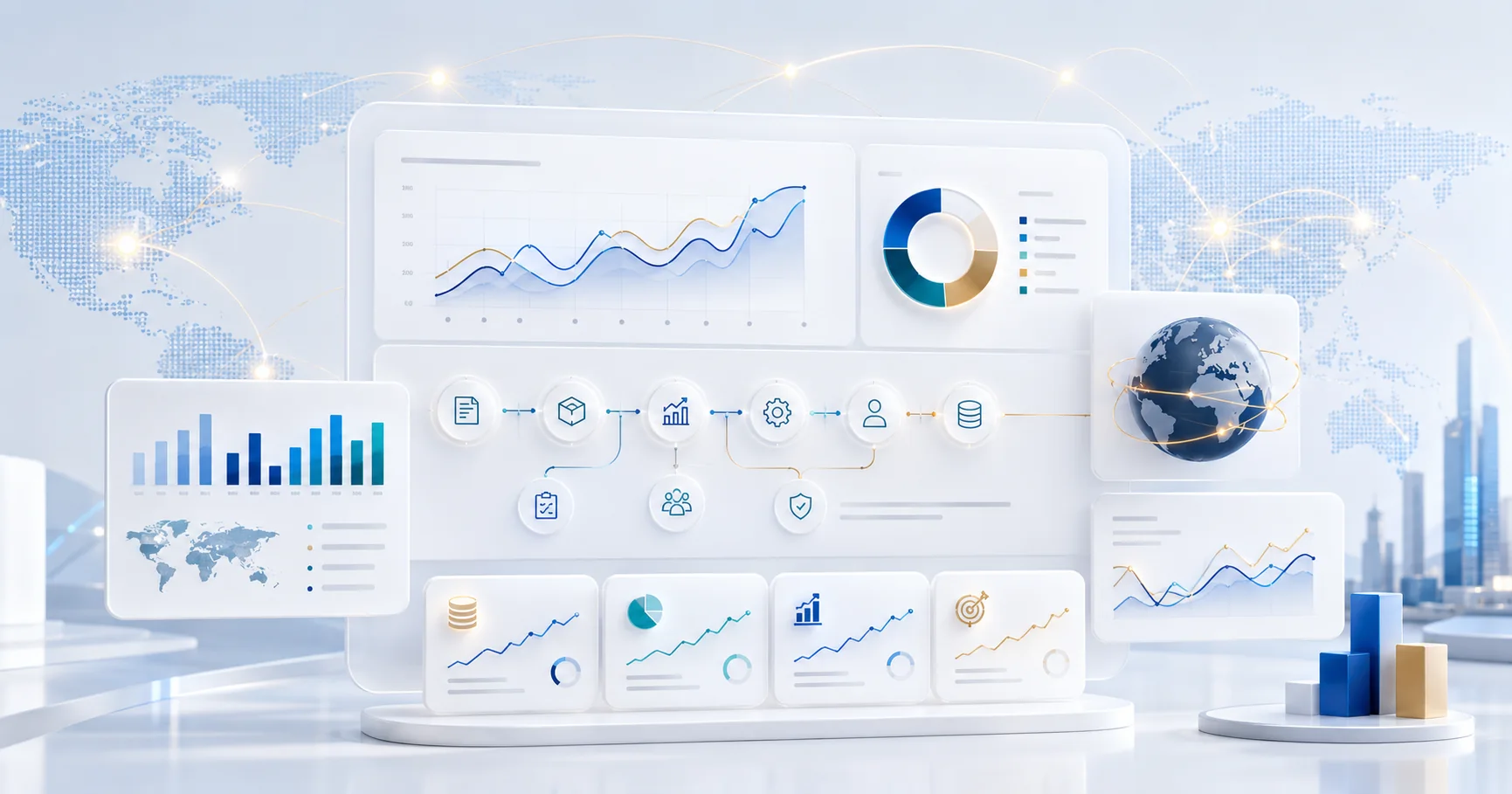Global finance dashboard and advisory workspace